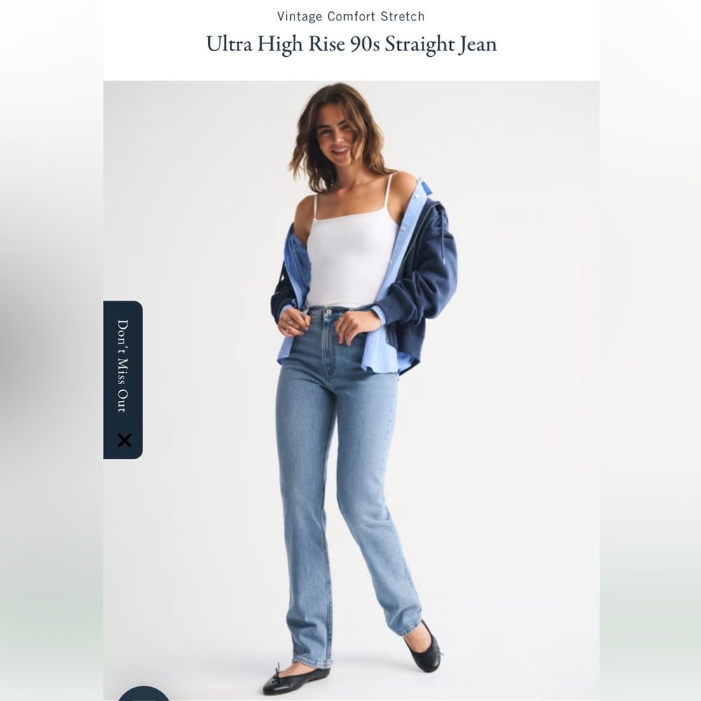 Abercrombie & Fitch The 90’s Straight Ultra High Rise